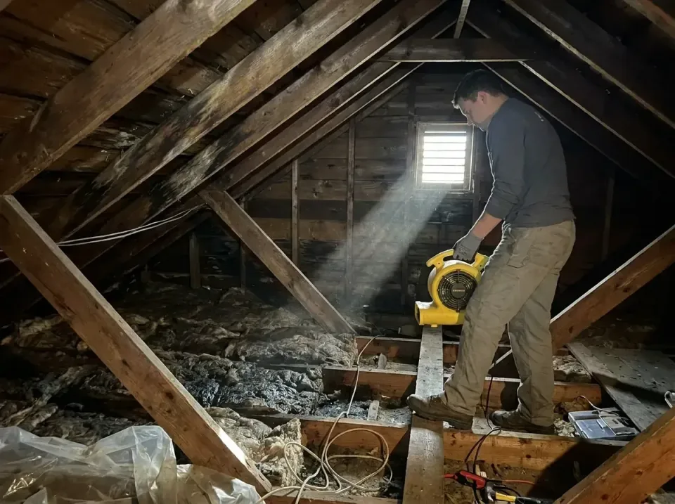 attic-water-damage-drying-proc-007 — frequently asked questions, Emergency Water Extraction & 24/7 Flood Response in Bluewel…